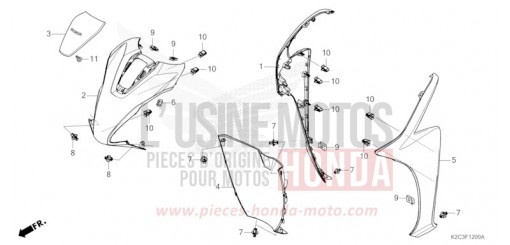 GAINE DE PROTECTION AVANT NSC110M de 2021